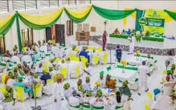 Alumni get together during the celebration