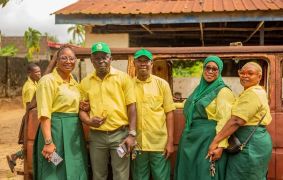 Alumni in uniform reflecting on school days